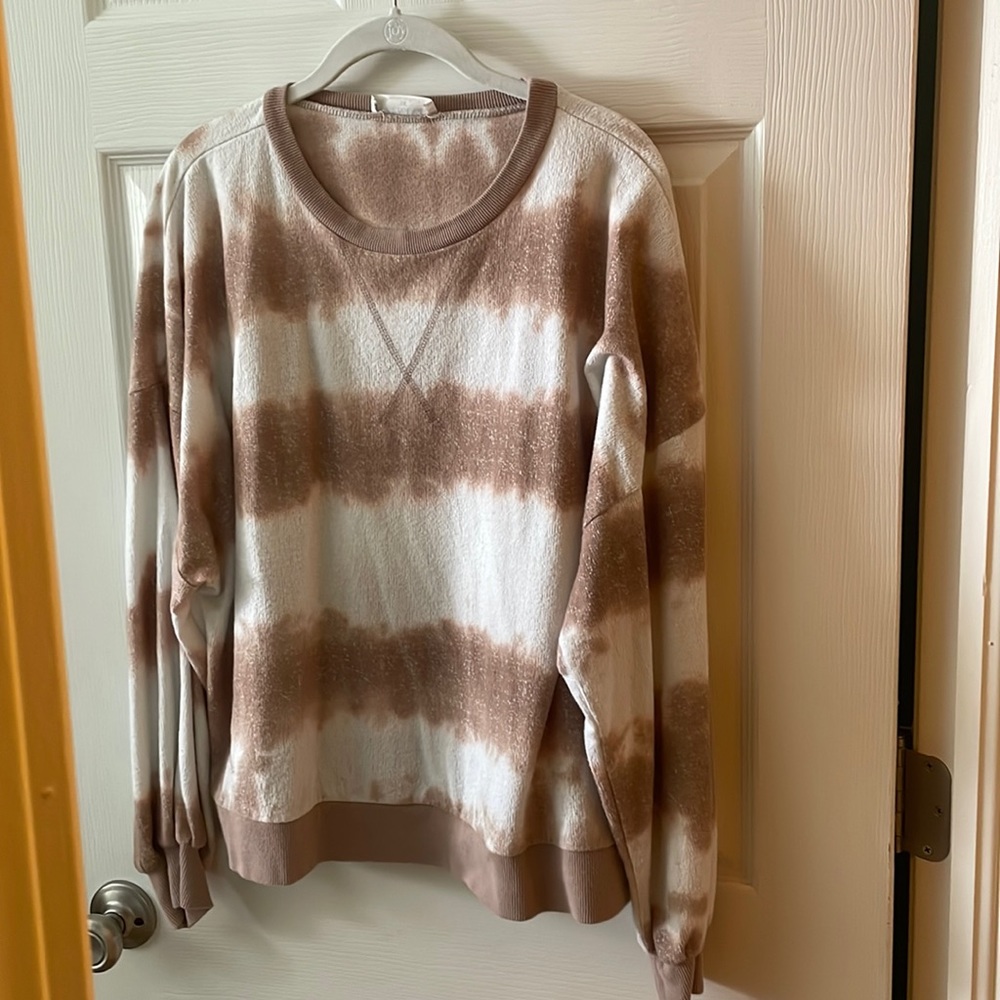 Taupe striped sweater
